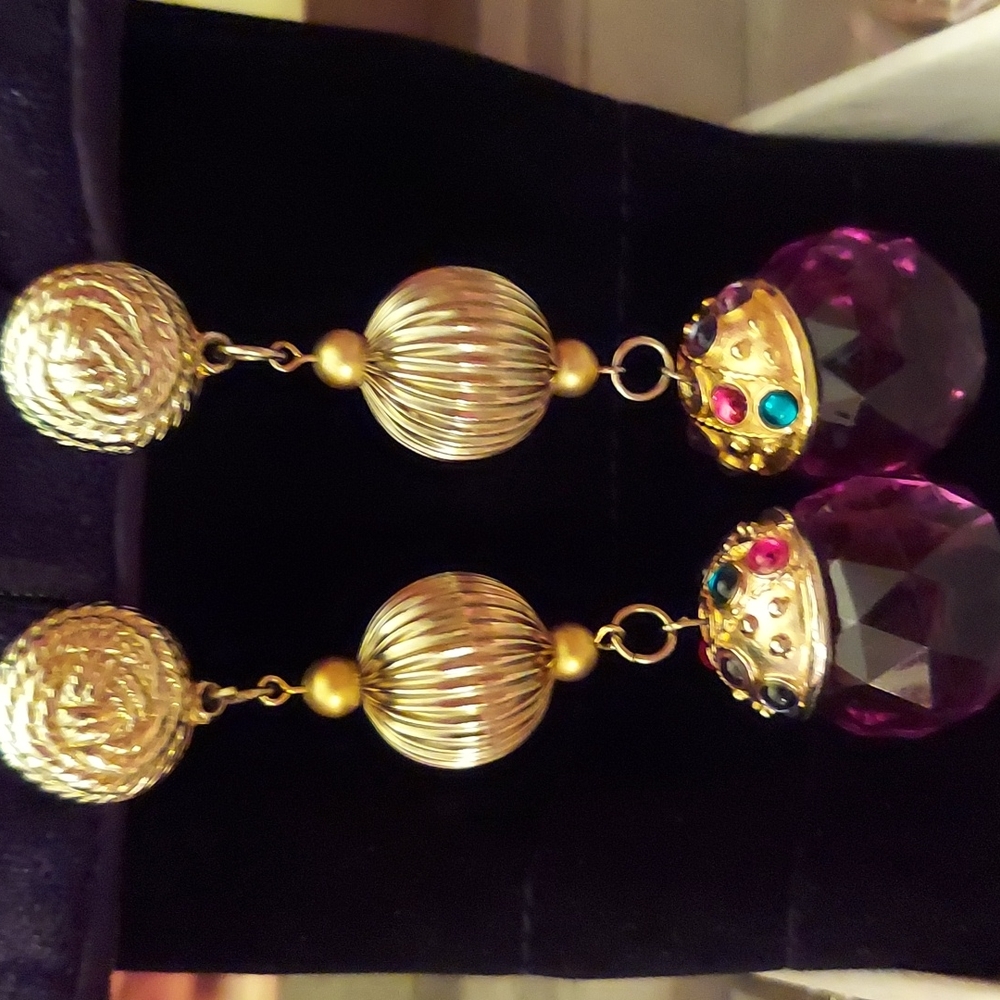 Christmas bulb clip on earrings